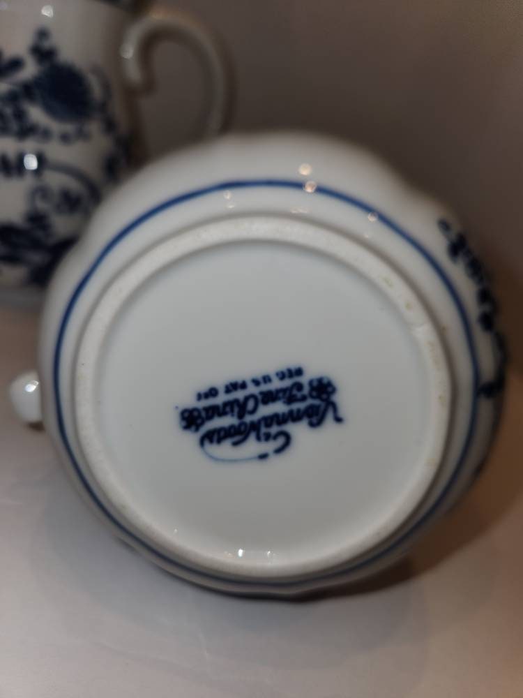 Vintage Vienna Woods Fine China Porcelain Delft Blue Windmill Pitcher