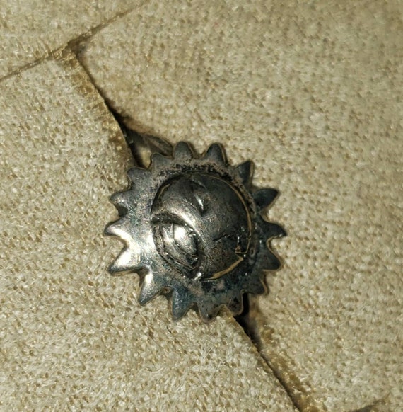 Vintage Sterling Silver Sun Ring - image 1