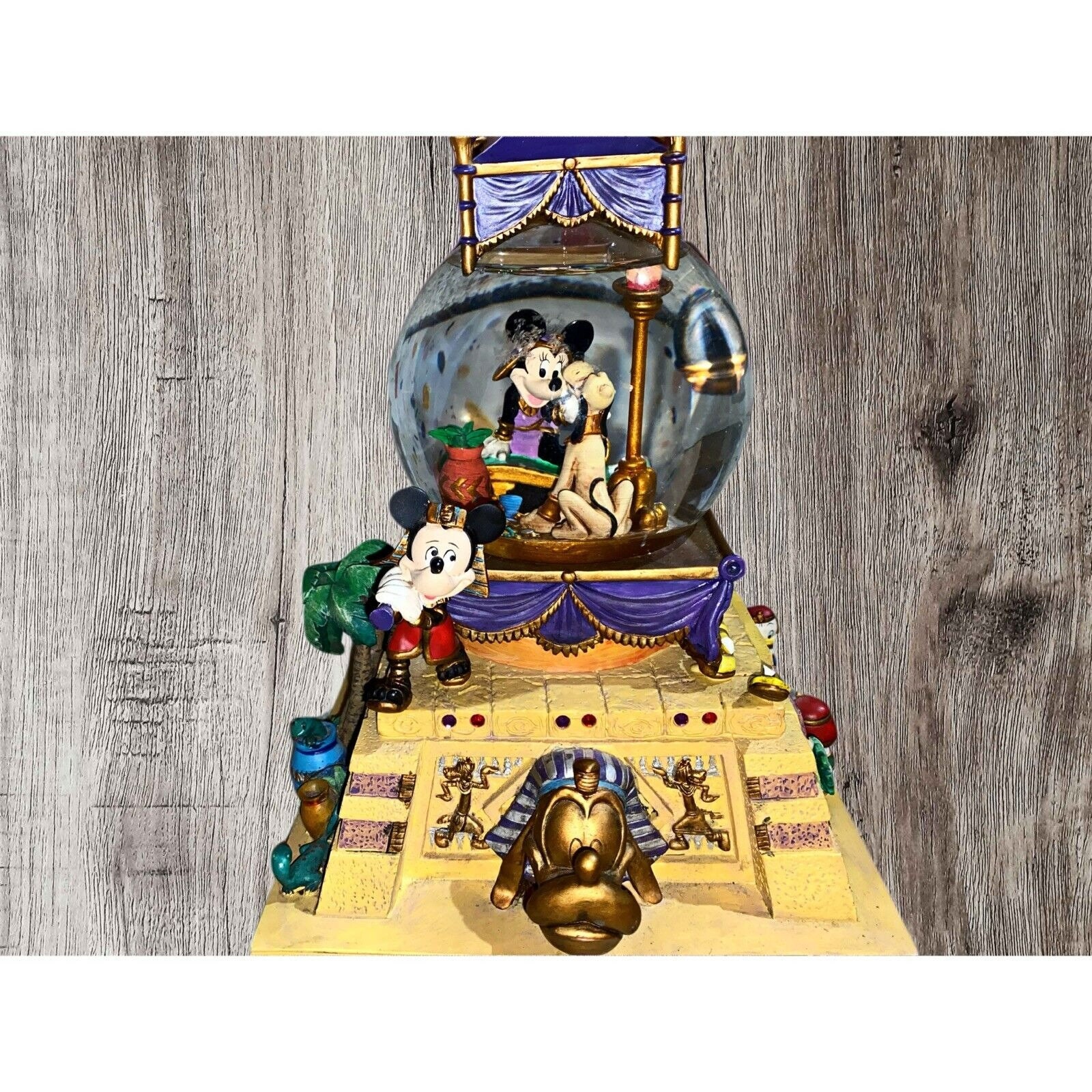 Disney 100 Mickey Minnie Chip Dale Pluto Christmas Snowglobe Throw Pillow,  18x18, Multicolor