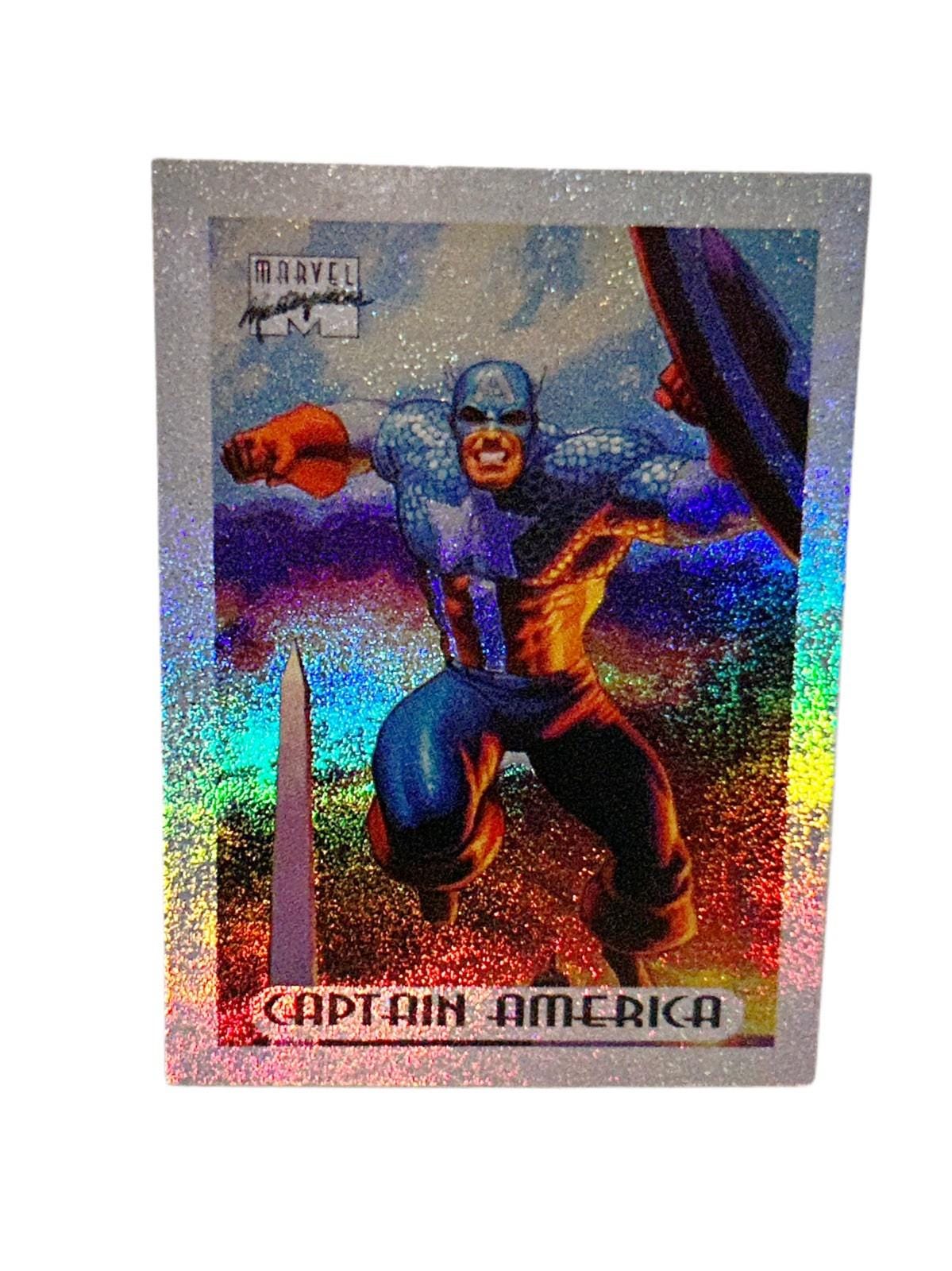 Holographic Holofoil Captain America 1994 Marvel Masterpiece