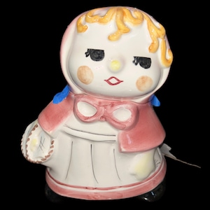 Collectible WEISS Hand Painted Red Riding Hood Cookie Jar Brazil