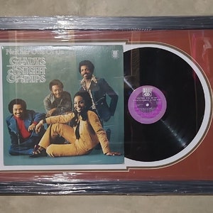Disco de vinilo vintage de Gladys Knight And The Pips Neither One Of Us, 1973, enmarcado