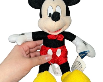 Neu mit Etikett Vintage Toy Factory Disney Plüsch Micky Stoffpuppe Sammlerstück Disneyana