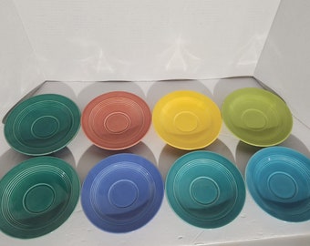 Vintage Fiesta Ware Teacup & Coffee Cup Piattini Early Vintage USA Vari Colori