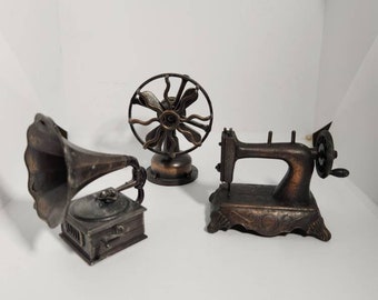 Pencil Sharpener Die Cast Miniature Home Appliances Sewing Machine Fan Victrola