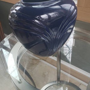 Haeger #4366 Vase 10 in vase*Blue Vase*Dark Blue Haeger Vase* Haeger Vase*Haeger*Blue Haeger*Flower Vase*Glazed Vase*Dark Blue Vase*Vase