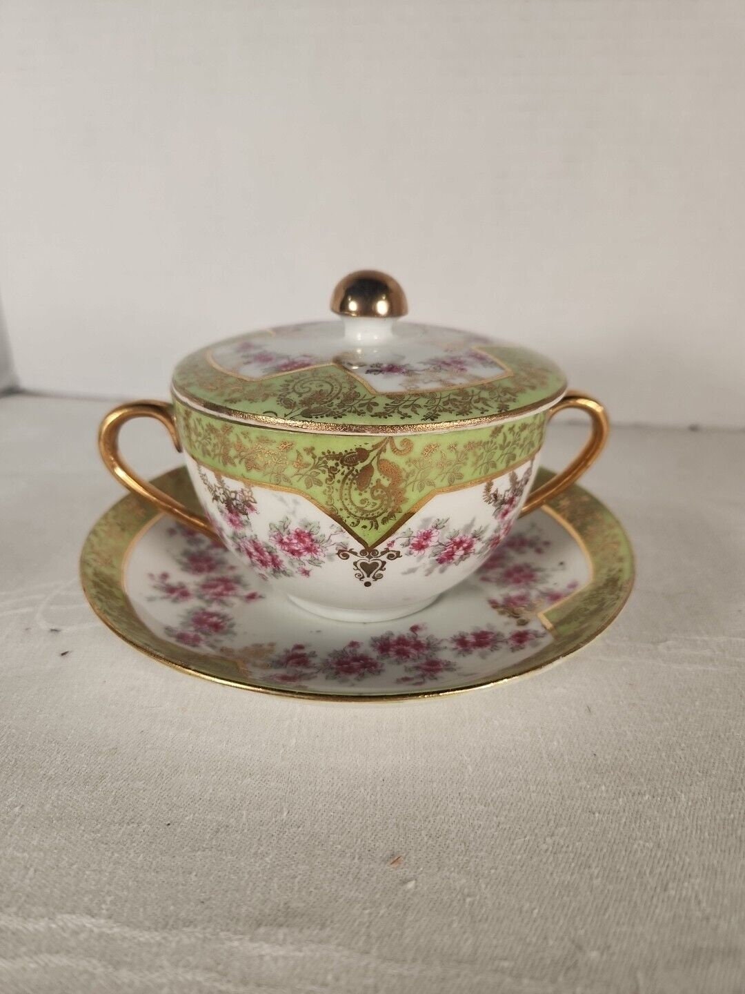 Victoria Carlsbad Austria Double Handle Soup Cup With Lid (3 Pc) - Etsy