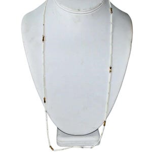 White & Gold Monet Gold-tone Vintage Chain Fashion Necklace