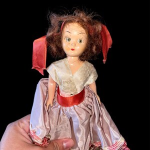 Vintage 1940&#39;s Plastic Sleepy Eye Doll Hand Made Outfit