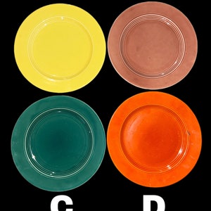 Vintage Fiesta Ware 9 1/2&quot; Dinner Plates & 10&quot; Dinner Plates USA Various Colors