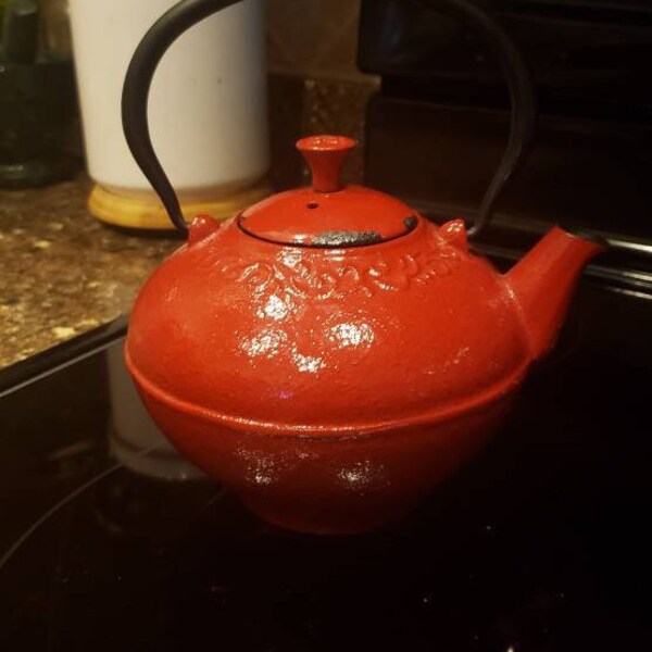 Enamel Cast Iron Kettle Etsy