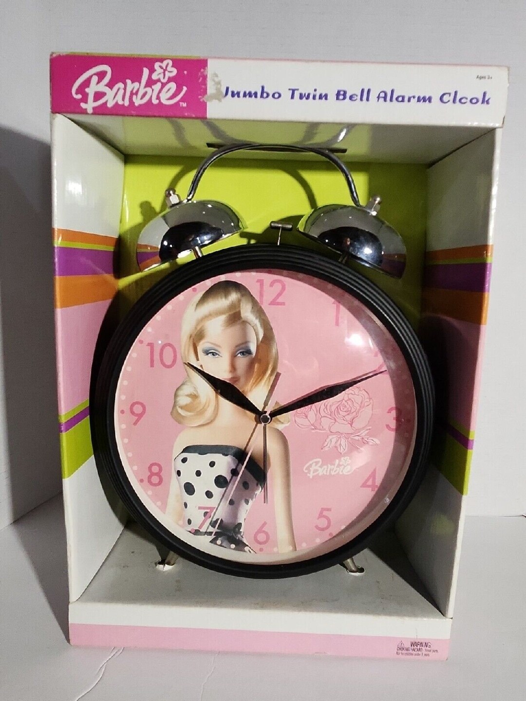 Barbie Jumbo Twin Bell Alarm Clock M Z Berger & Co NIB FREE Etsy