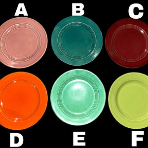 Vintage Fiesta Ware Bread Plates USA Various Colors