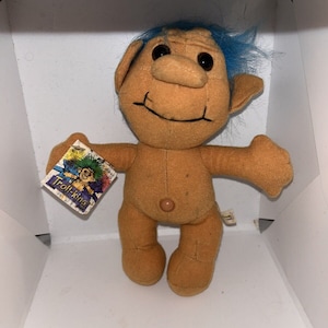 Troll-Kins Troll Plush Stuffed Troll Doll 12&quot; Trollkins with Tag Vintage 1991