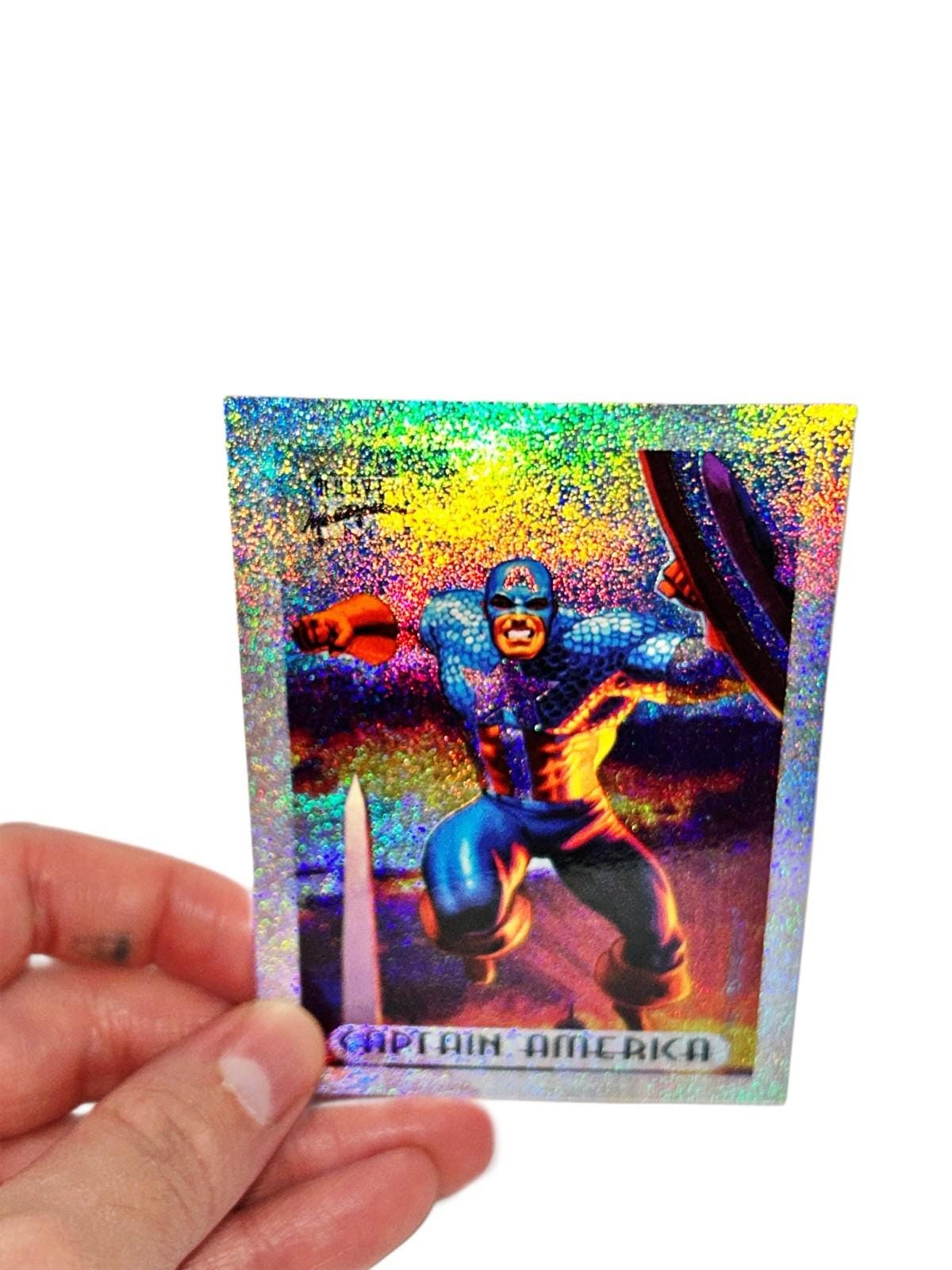 Holographic Holofoil Captain America 1994 Marvel Masterpiece