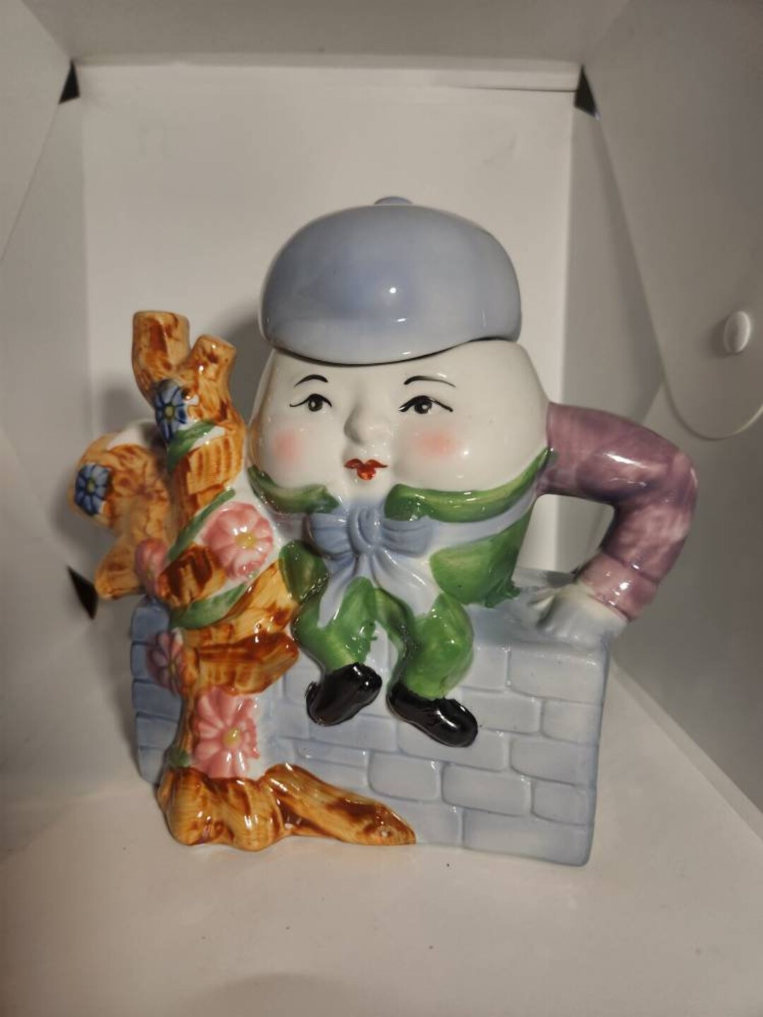 Vintage FEITX Porcelain Humpty Dumpty on a Wall Tea Pot - Etsy