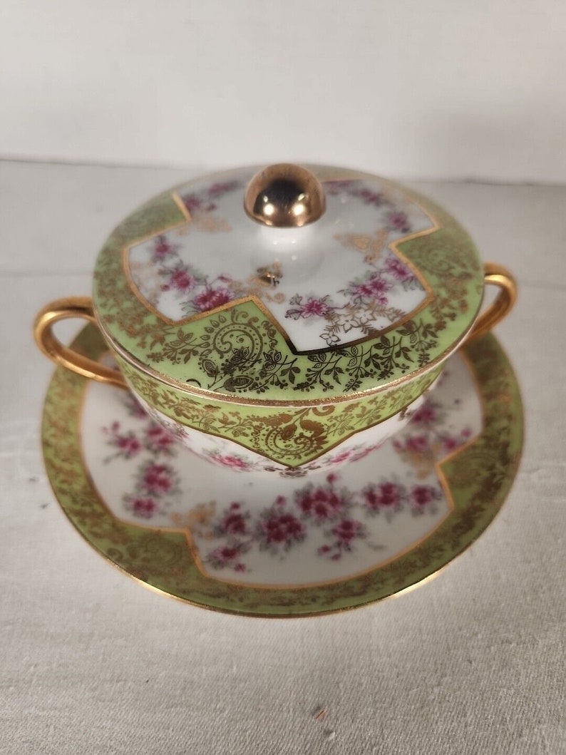 Victoria Carlsbad Austria Double Handle Soup Cup With Lid (3 Pc) - Etsy