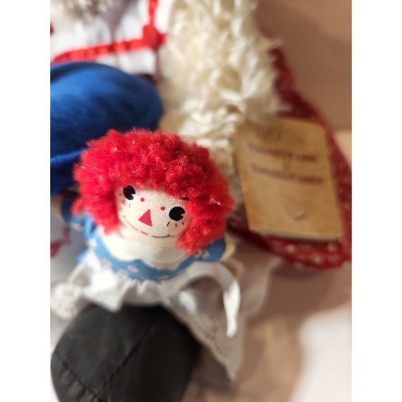 1999 Dakin Raggedy Bear Happy 85th Birthday Cake W/raggedy Ann