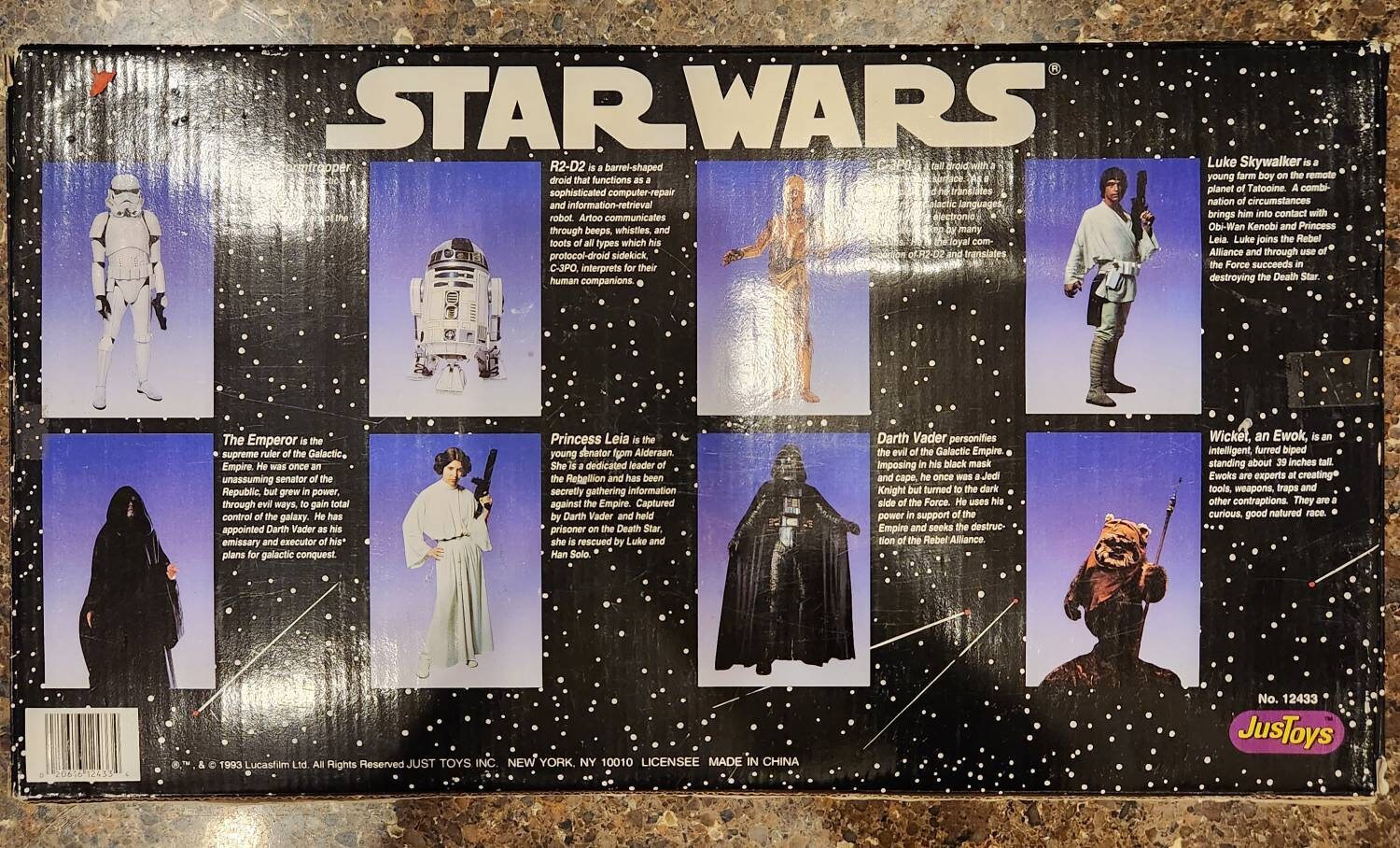 1993 Star Wars Bend-ems Figures (9 Pc Set) New-in Box Limited