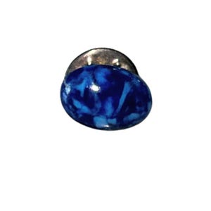 Small Vintage Men's Suit Jewelry Blue Stone Tie Tack