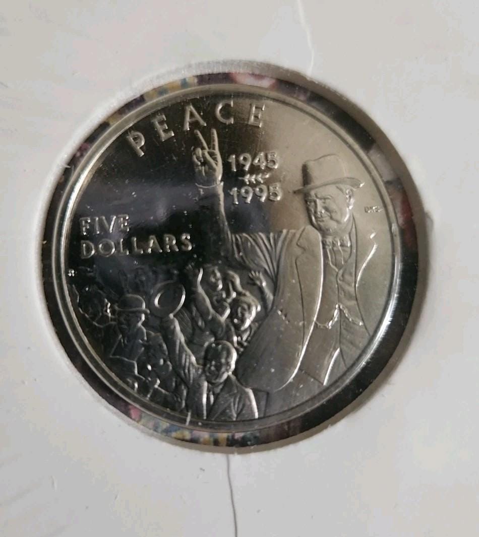 1995年「戦争は勝利した」マーシャル諸島共和国平和ドル2枚セット