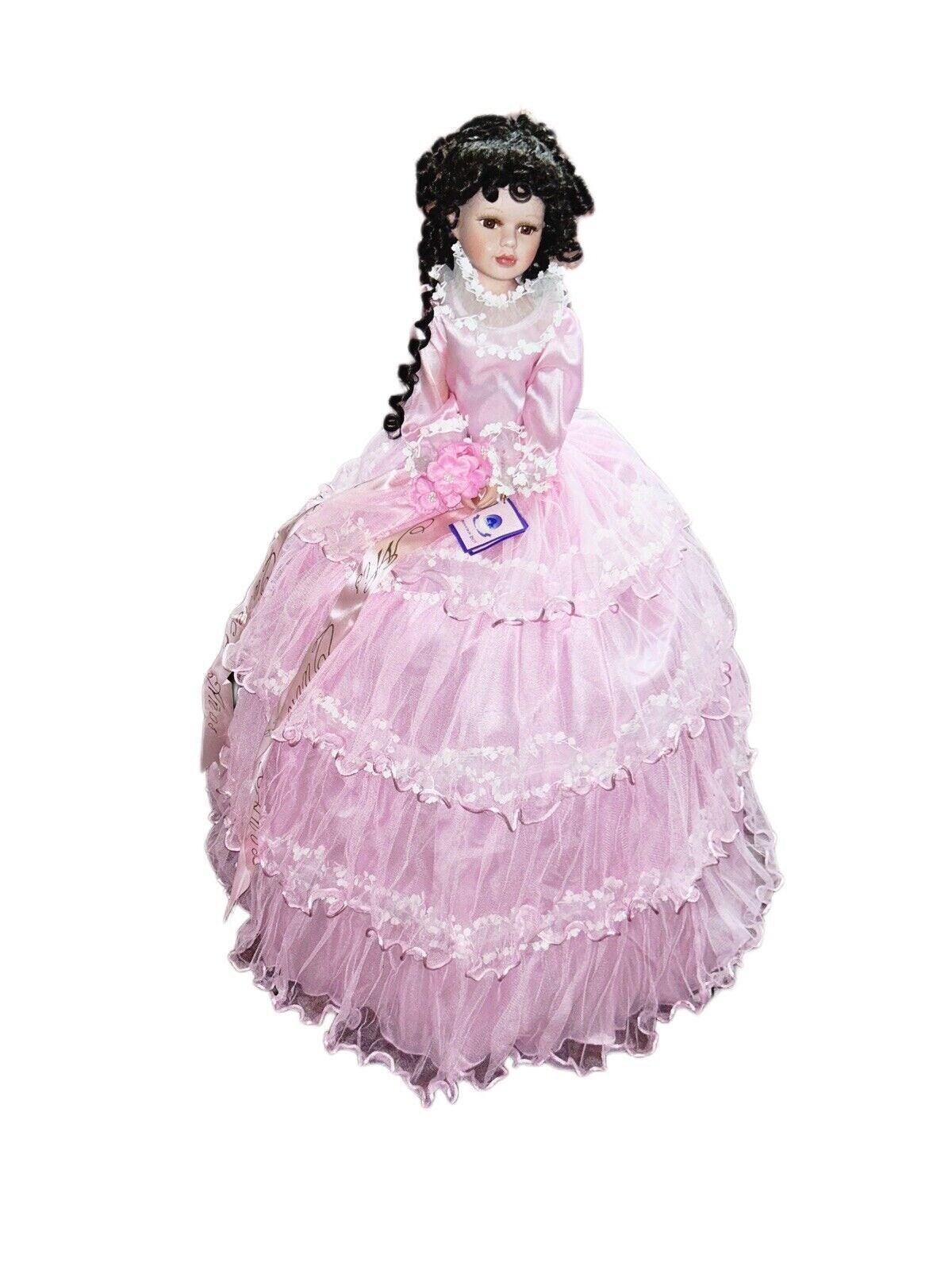 Vintage Goldenvale Collection Porcelain Umbrella Doll dilys NIB