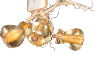 Three Antique Clear Glass Knobs Vintage Rustic Hardware