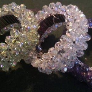 Bracelet manchette en perles et bandes * bracelet manchette * bracelet de perles * bracelet de perles épaisses * bracelet * manchette extensible * bracelet de perles extensible