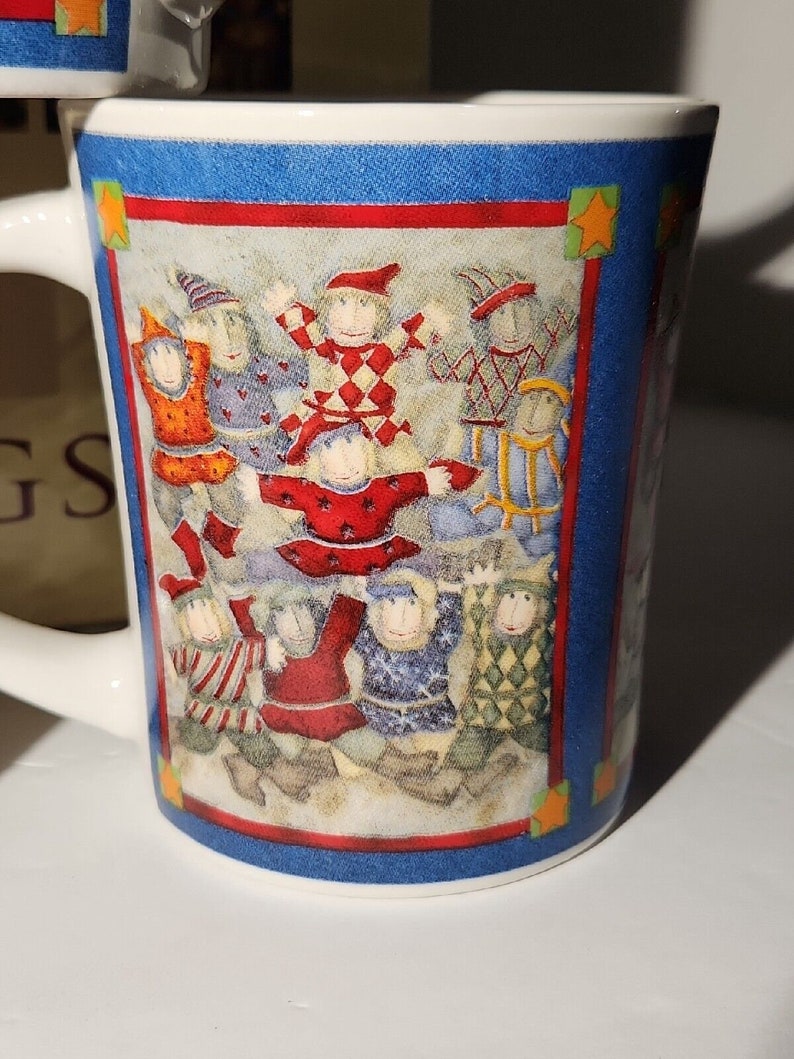 Gibson Debi Hron Twelve Days of Christmas 12 Piece Coffee Mugs Etsy