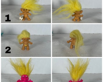 Various Vintage 90&#39;s Miniature & Small Collectible Troll Dolls