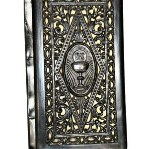 1978 Vintage Plastic Cover JHS My First Communion Pocket Book Gilt Edges