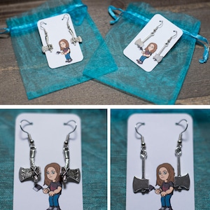 axe earrings