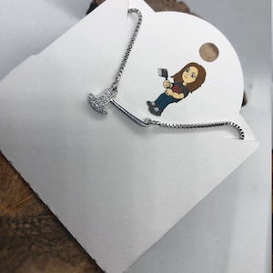 axe charm bolo necklace