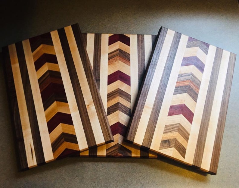 Handcrafted Chevron Cutting Board Etsy