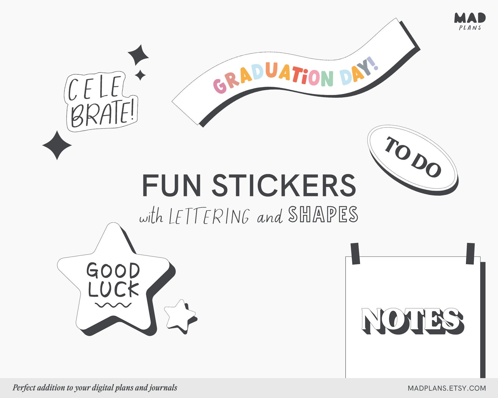 Student Digital Stickers Goodnotes Sticker Individual Pngs Etsy