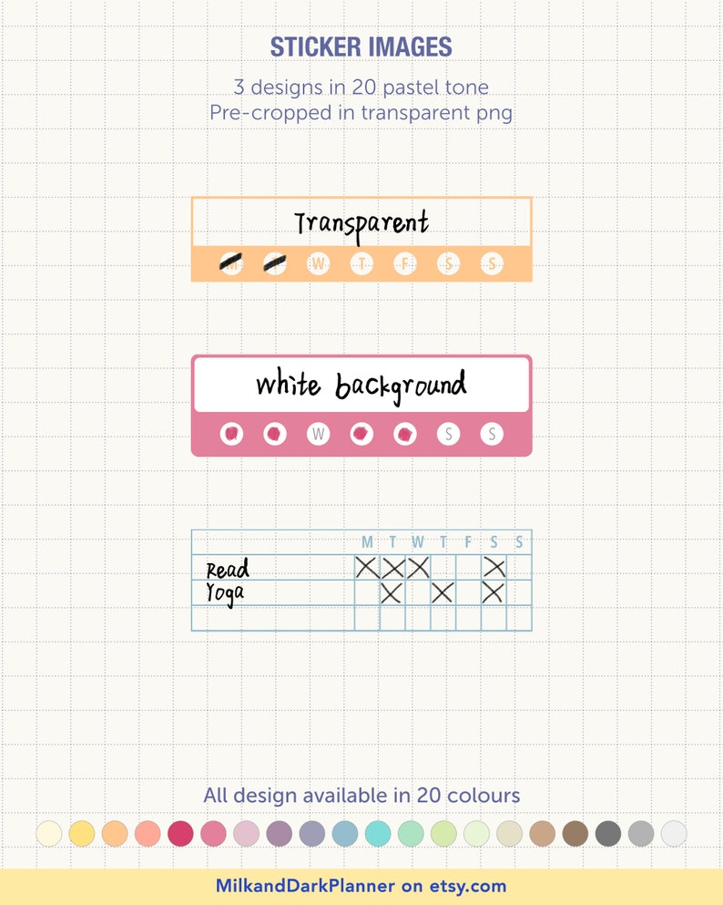 Weekly Habit Tracker Stickers Weekly Tracker Planner Sticker Pastel Weekly habit tracker stickers weekly tracker planner sticker pastel