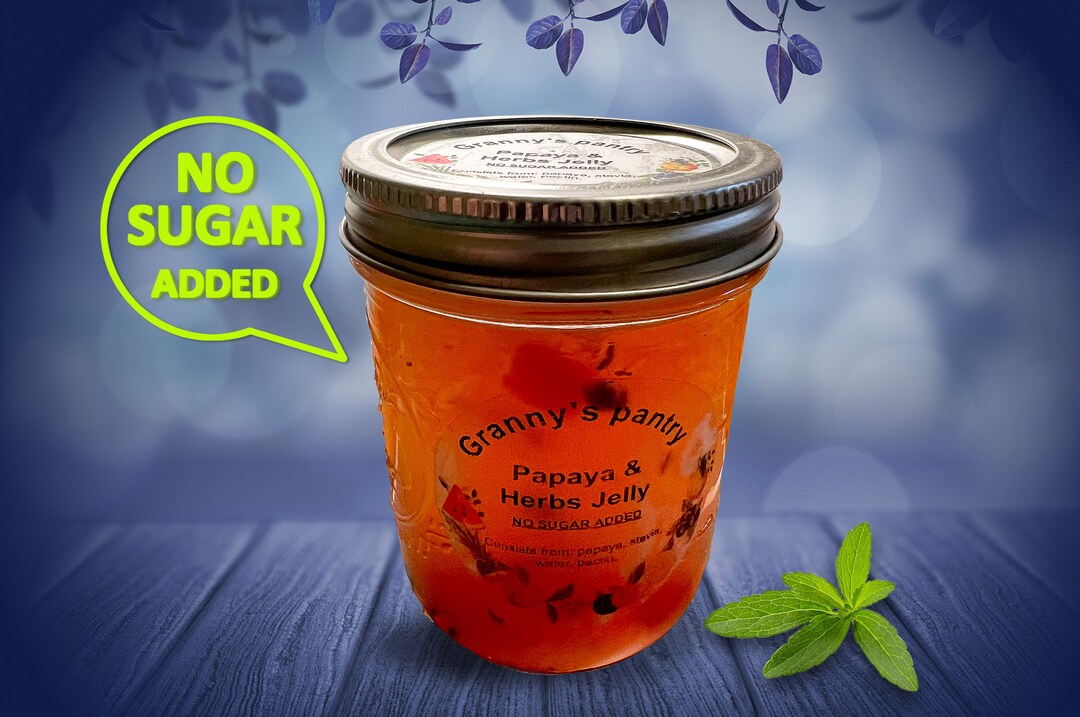 No Sugar Added Jam and Jelly Papaya Jelly Local for Illinois Etsy