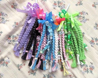 Cute Macrame Beaded Charm for Bags, Backpacks and Purses