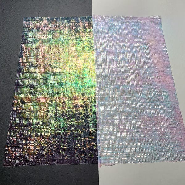 16 incrustaciones iridiscentes de vidrio dicroico falso con textura de arcoíris brillante para joyería de resina, alas de hadas, escamas de dragón y sirena, y técnicas mixtas.