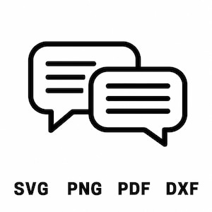 Text Bubble SVG Cut File Printable (Instant Download) Thought Bubble