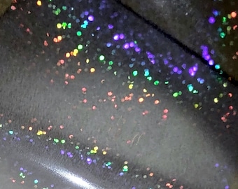 Sparkle Sticker Film 4" x 4" - 8 pieces - Transparent Cold Lamination Holographic Iridescent Overlay Vinyl for Decals, Cards, Buttons