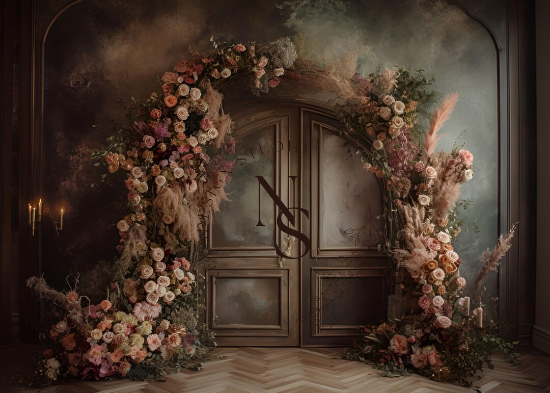 Boho Floral Digital Backdrop, Backgrounds for Maternity, Photoshop ...