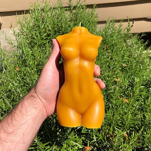 Torso #1 XL Candle - Extra Large - 100% Pure Beeswax - Altar Candle - Portland Beeswax Candle Company - Air Purifier - Negative Ions - Venus