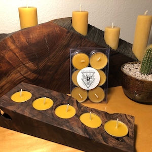 100% reines Bienenwachs Teelichter - 6er-Set in Geschenkbox - nicht parfümiertes organisches kaskadisches Bienenwachs - Portland Beeswax Candle Company