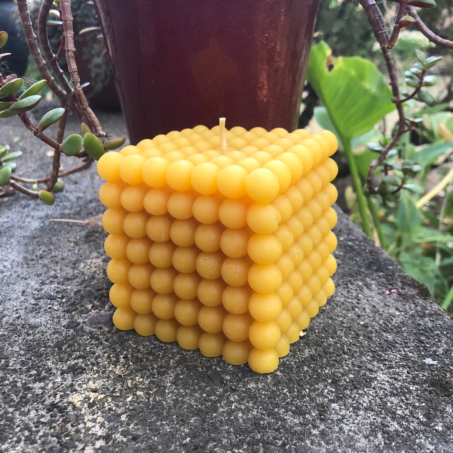 Large Atomic Cube Candle Cube of Spheres 100 Pure Beeswax Etsy