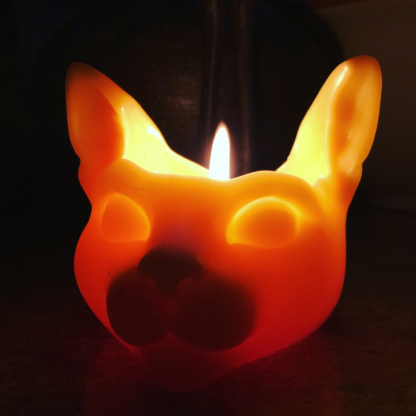 Cat Head Candle Third Eye 100 Pure Beeswax 6 oz Etsy