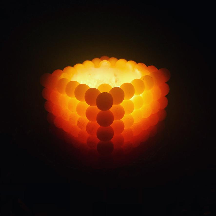 Large Atomic Cube Candle  - 100% Pure Beeswax - Altar Candle - Portland Beeswax Candle Company - Air Purifier - Negative Ions