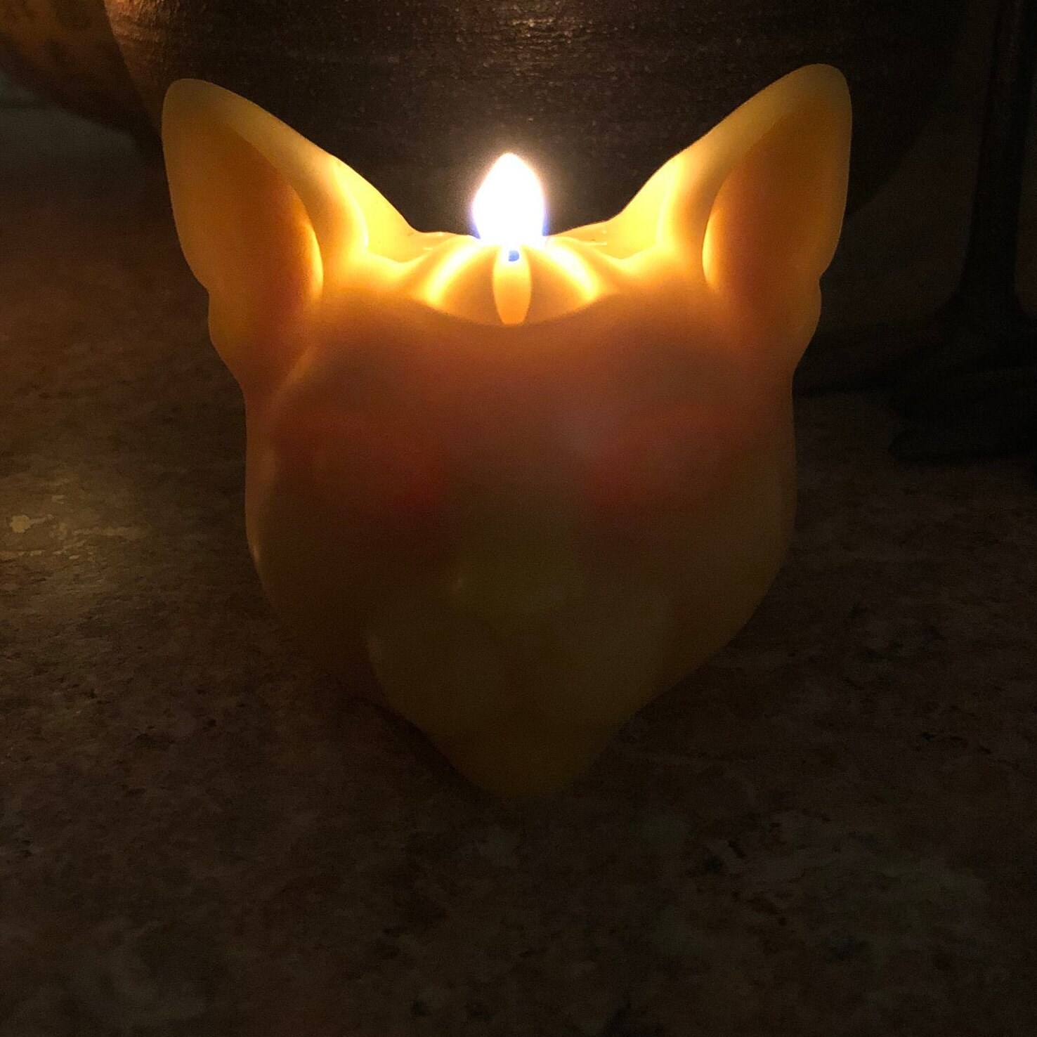Cat Head Candle Third Eye 100 Pure Beeswax 6 oz Etsy