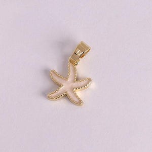 3Pcs Gold Starfish Charms,18K Gold Enamel Starfish Pendant,Starfish Bracelet Necklace Pendant,DIY Vacation beach style Jewelry Making Supply