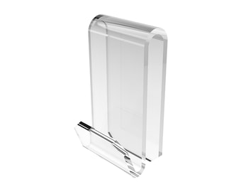 Towel hook for shower door made of clear acrylic glass